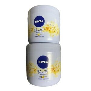 Nivea Vanilla & Almond Oil Body Cream Moisture Serum 13.5 oz 400 ml Lot Of 2